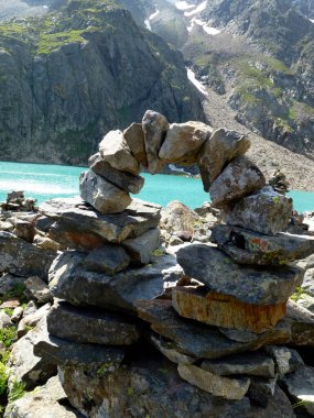 Blaue Lacke Gölü Stubai yüksek irtifa yürüyüş parkurunda, Tyrol, Avusturya 'da tur 5