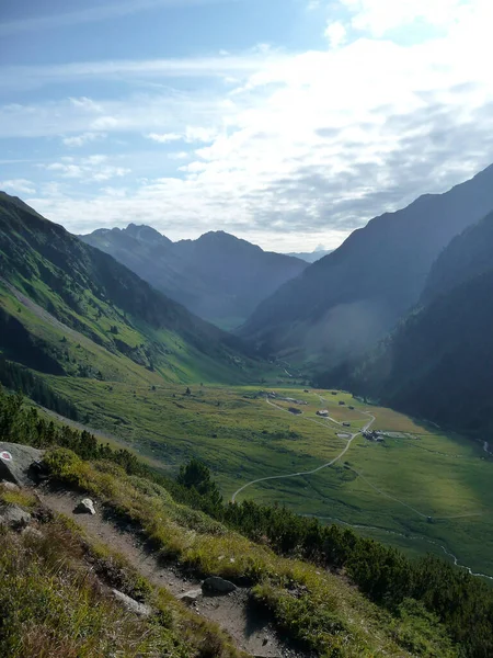 Stubai Výšková Turistická Stezka Tyrolsku Rakousko — Stock fotografie