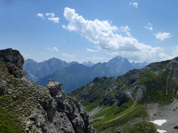 Segnaletica Stubai Sentiero Escursionistico Alta Quota Tirolo Austria — Foto Stock