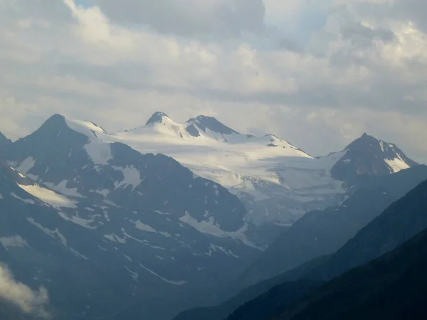 Lodowiec Szlaku Wysokościowym Stubai Tyrolu Austria — Zdjęcie stockowe