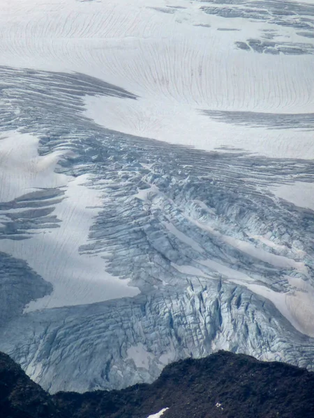 Glaciar Stubai Trilha Alta Altitude Volta Tirol Áustria — Fotografia de Stock