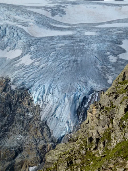 Glaciar Sulzenau Sendero Alta Altitud Stubai Vuelta Tirol Austria — Foto de Stock