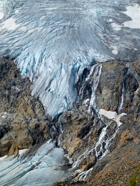 Sulzenau Gletsjer Stubai Hoogtewandelweg Ronde Tirol Oostenrijk — Stockfoto