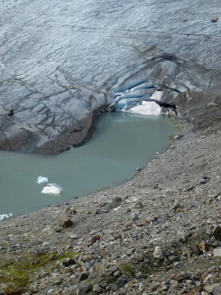 Glaciar Sulzenau Sendero Alta Altitud Stubai Vuelta Tirol Austria — Foto de Stock