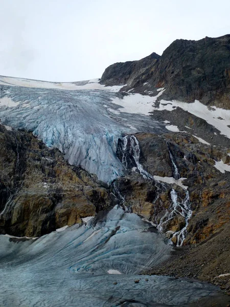 Glaciar Sulzenau Sendero Alta Altitud Stubai Vuelta Tirol Austria — Foto de Stock