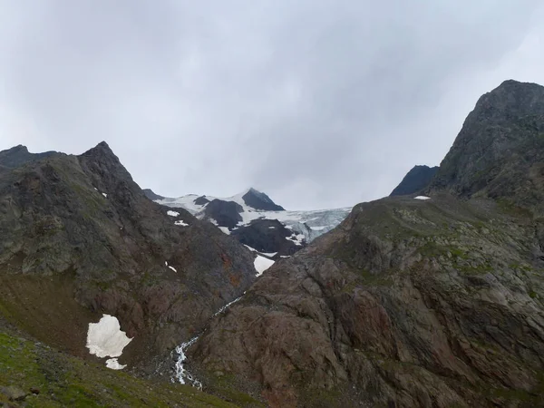 Glacier Sulzenau Sur Sentier Randonnée Haute Altitude Stubai Tour Tyrol — Photo