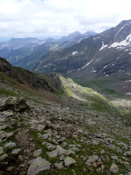 Bremer Hydda Stubai Hög Höjd Vandringsled Varv Tyrolen Österrike — Stockfoto