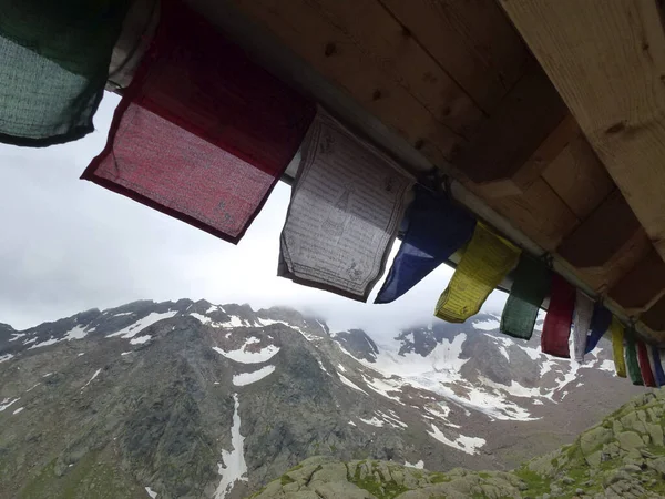 Cabaña Bremer Stubai Sendero Alta Altitud Vuelta Tirol Austria —  Fotos de Stock