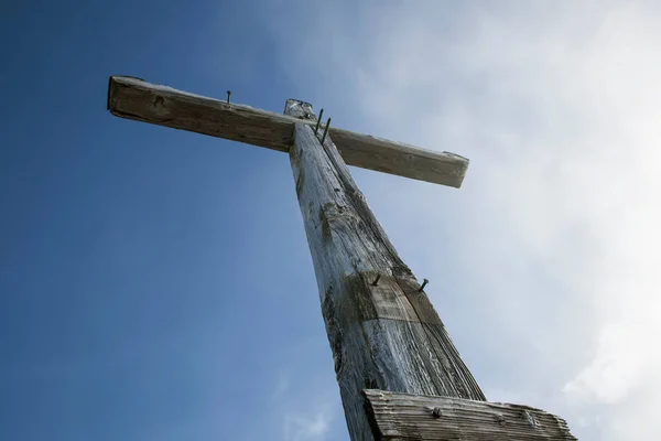 Summit Cross Hoře Taubenstein Bavorsko Německo — Stock fotografie