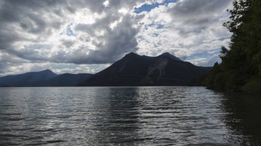 Walchensee Gölü ve Herzogstand Dağı Bavyera, Almanya 'da