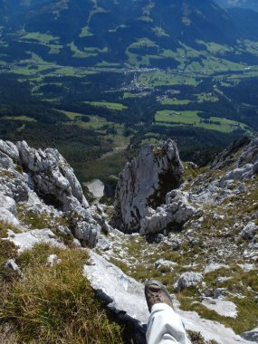 Hackenkopfe dağlarını geçmek, Tyrol, Avusturya
