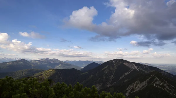 Mountain Panorama View Herzogstand Mountain Bavaria Germany Summertime — Stock Photo, Image