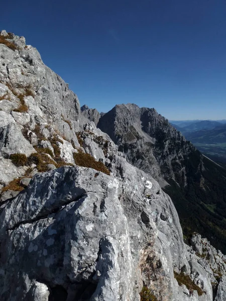 Montanha Atravessando Montanhas Hackenkopfe Tirol Áustria — Fotografia de Stock