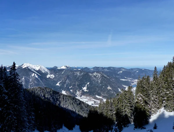 Winterwanderung Zum Wallberg Tegernsee Bayern Deutschland — Stockfoto