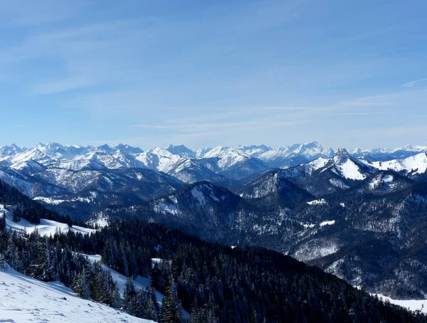 Bergpanorama Vom Wallberg Tegernsee Bayern Deutschland — Stockfoto