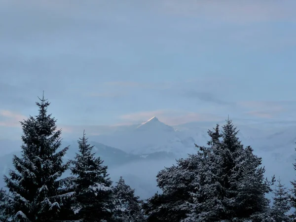 Góra Alpspitze Zimą Bawaria Niemcy — Zdjęcie stockowe