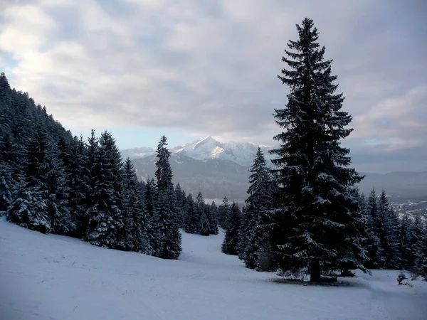 Alpspitze Mountain Wintertime Baviera Alemanha — Fotografia de Stock