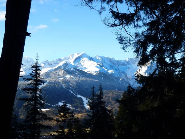 Alpspitze Dağı Wetterstein Dağı Kitlesi Bavyera Almanya — Stok fotoğraf