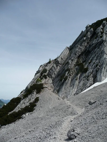 Widauersteig Ferrata Scheffauer Mountain Tyrol Rakousko — Stock fotografie