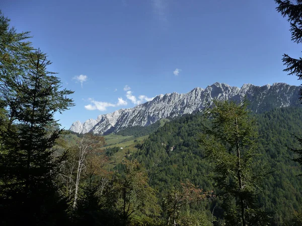 Widauersteig Ferrata Scheffauer Mountain Tyrol Austria — 스톡 사진