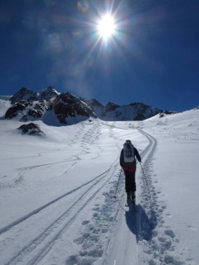 Wilder Pfaff dağı, kayak turu, Tyrol, Avusturya