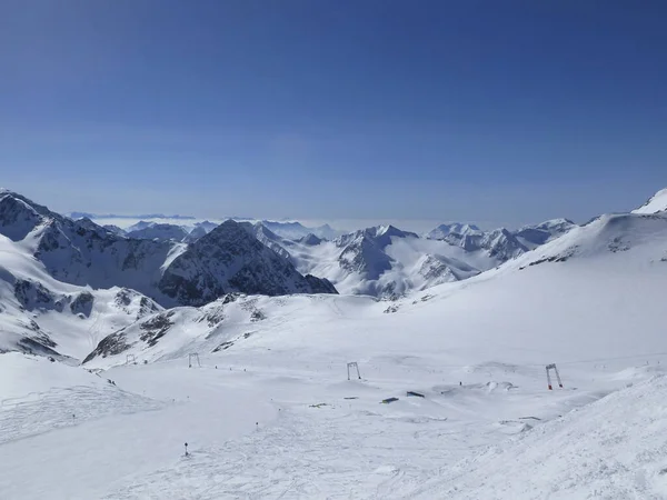 Wilder Pfaff Dağı Kayak Turu Tyrol Avusturya — Stok fotoğraf