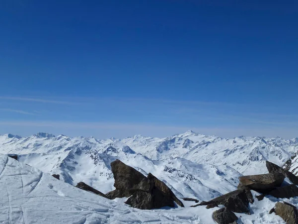 Wilder Pfaff Dağı Kayak Turu Tyrol Avusturya — Stok fotoğraf