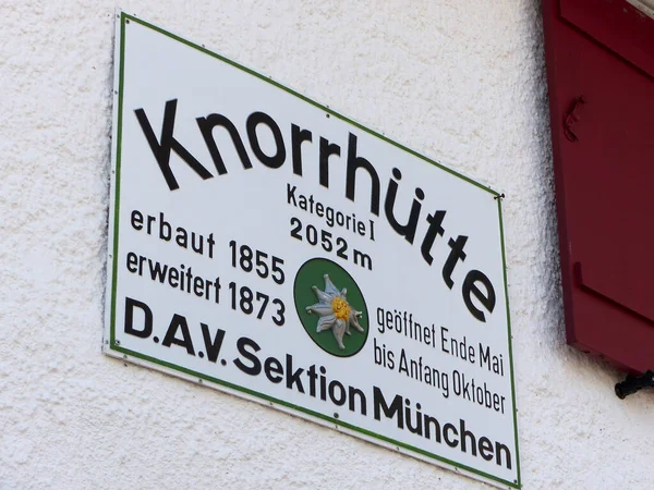 Knorrhutte Zugspitze Tour Montaña Baviera Alemania —  Fotos de Stock