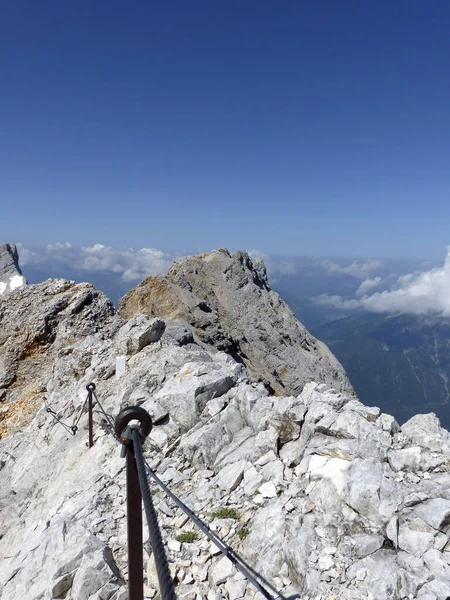 Magas Alpesi Túra Zugspitze Hegység Bajorország Németország Nyáron — Stock Fotó
