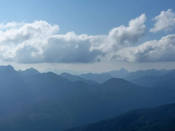 Vista Montanha Montanha Zugspitze Baviera Alemanha Verão — Fotografia de Stock