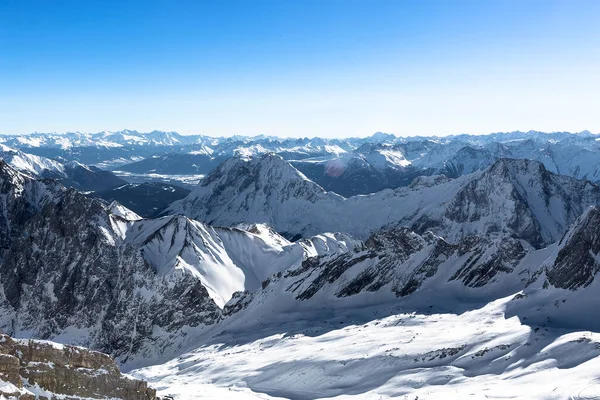 Гірський Краєвид Цугшпітце Баварія Німеччина Взимку — стокове фото