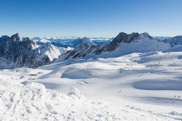 Vista Montanha Zugspitze Baviera Alemanha Inverno — Fotografia de Stock