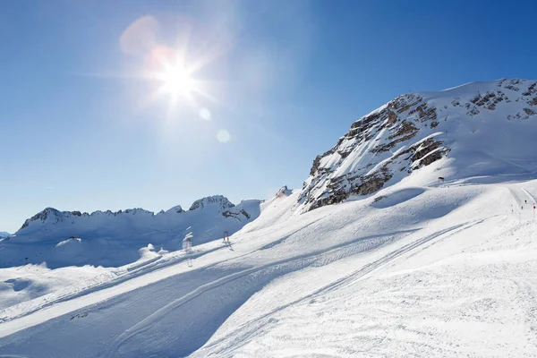 Widok Góry Zugspitze Bawaria Niemcy Okresie Zimowym — Zdjęcie stockowe