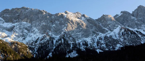 Вид Горы Цугшпитце Бавария Германия Зимой — стоковое фото