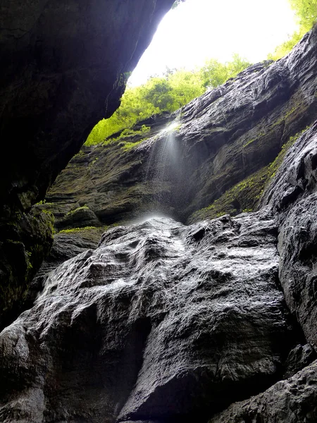 Canynon Partnachklamm Garmisch Partenkirchen Bavaria Germany — стокове фото