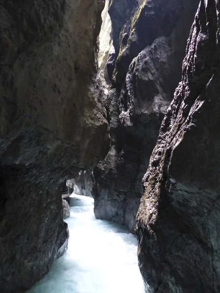 Canynon Partnachklamm Garmisch Partenkirchen Bajorország Németország — Stock Fotó