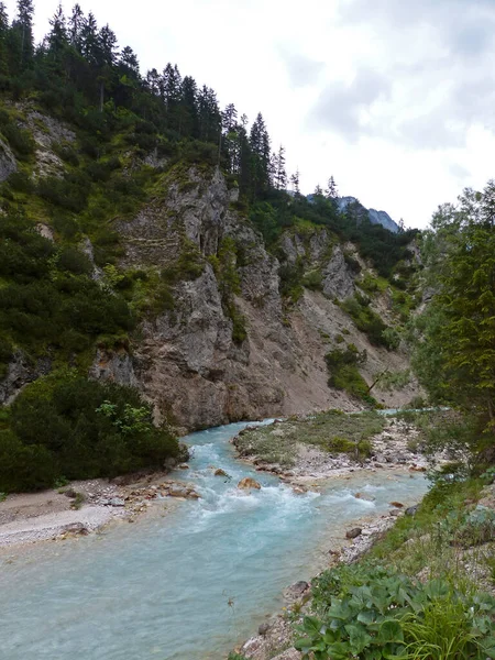 River Partnach Canyon Partnachklamm Garmisch Partenkirchen Bavaria Germany — Stock Photo, Image