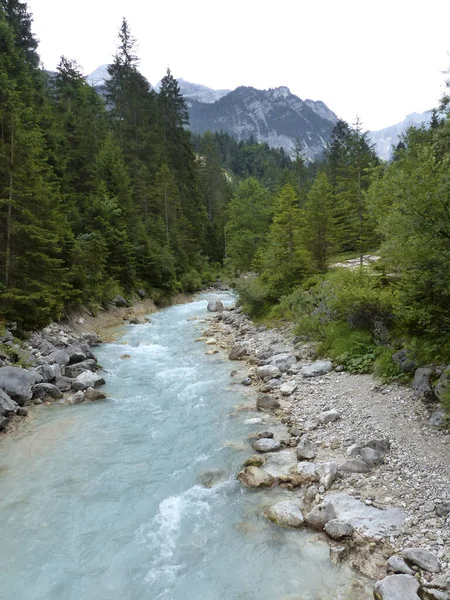 River Partnachklamm Reintal Garmisch Partenkirchen Bavaria Germany — 스톡 사진