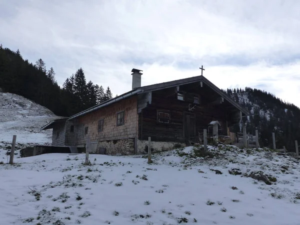 Rifugio Schonfeld Aiplspitze Tour Baviera Germania — Foto Stock