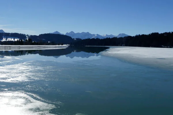 Forggensee Bayern Deutschland lizenzfreie Stockbilder