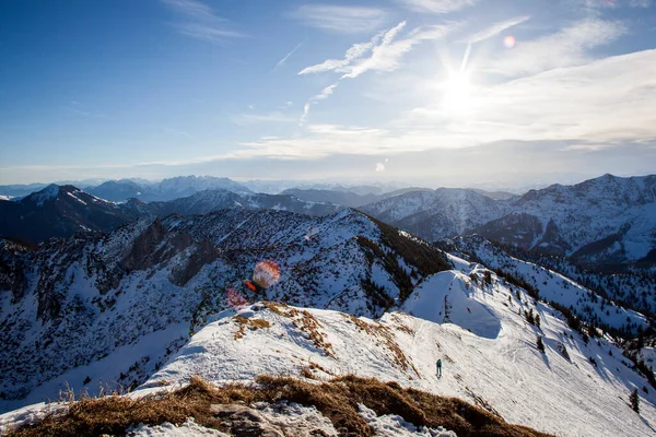 Winterliches Bergpanorama Der Rotwand Bayern Deutschland — Stockfoto