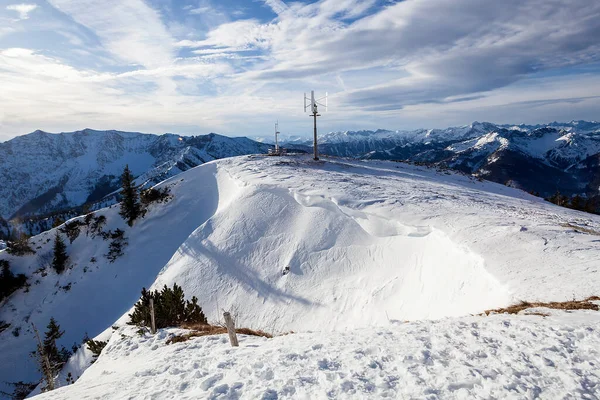 Winterliches Bergpanorama Der Rotwand Bayern Deutschland — Stockfoto