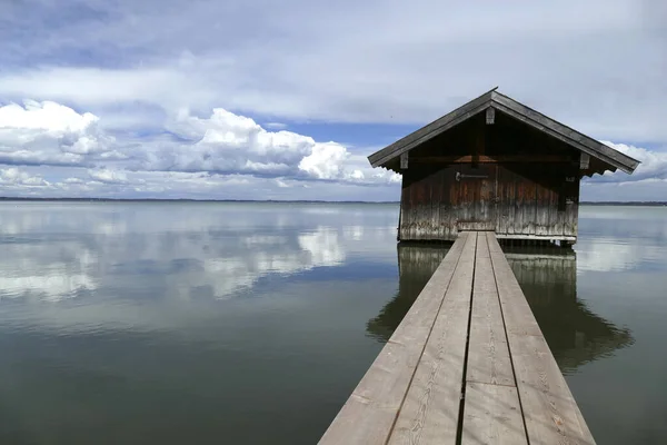 Loď Jezera Chiemsee Bavorsku Německo — Stock fotografie