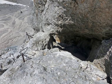 Ferrata yoluyla Zugspitze Dağı, Bavyera, Almanya