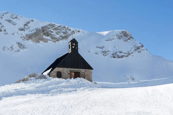 Kaplica Szczycie Góry Zugspitze Bawaria Niemcy Obrazek Stockowy