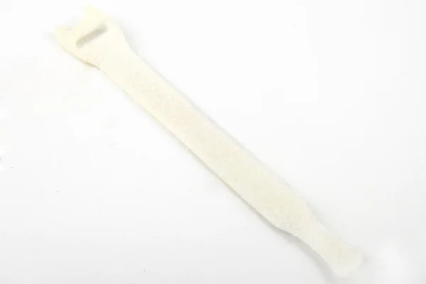 Velcro cable tie in white — Stock Photo, Image