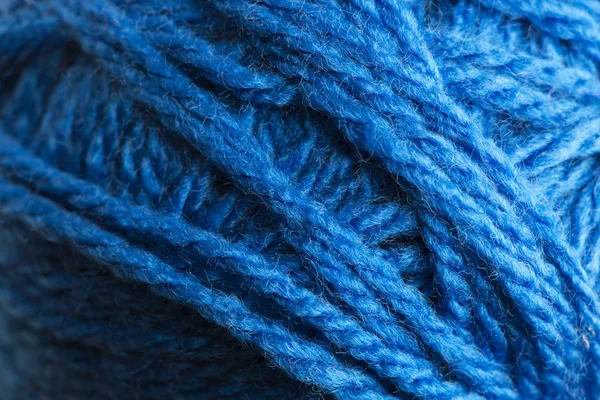 Fechar de lã azul — Fotografia de Stock