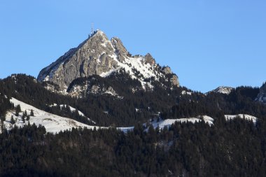 Kış aylarında Bavyera dağ Wendelstein