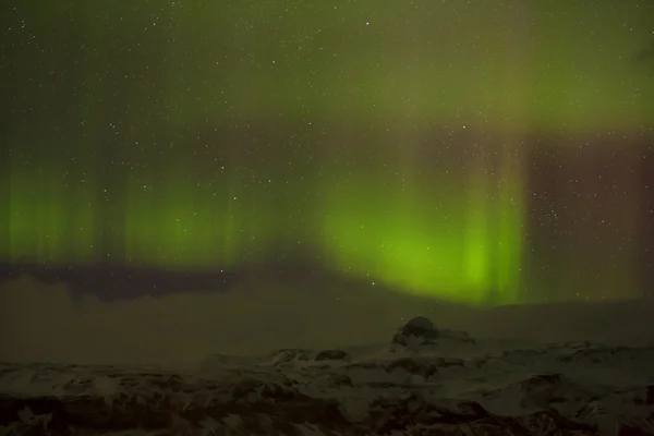 Different colors of northern lights in Iceland — Stock Photo, Image