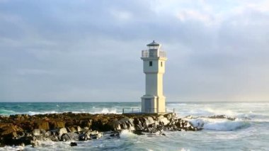Deniz feneri noktasında işlem Akranes, İzlanda
